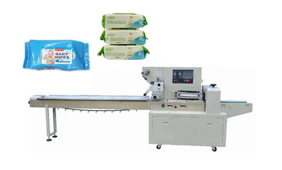 China Hochgeschwindigkeitsfeuchtpflegetuch-Kissen-Taschen-Verpackmaschine für verschiedenes Verpackungsmaterial fournisseur